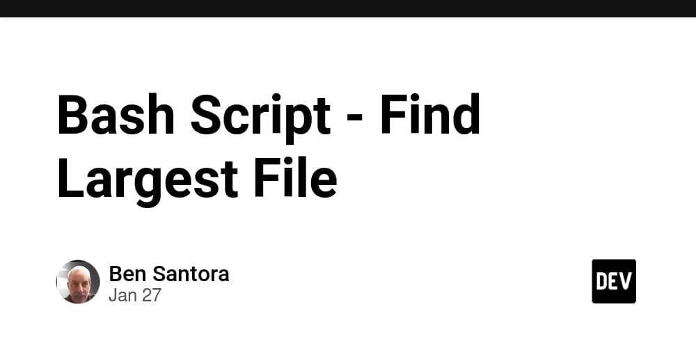 Bash Script - Find Largest File